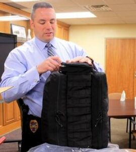 Colerain Township Police Chief Dan Meloy with ARK Active Shooter Response Kit